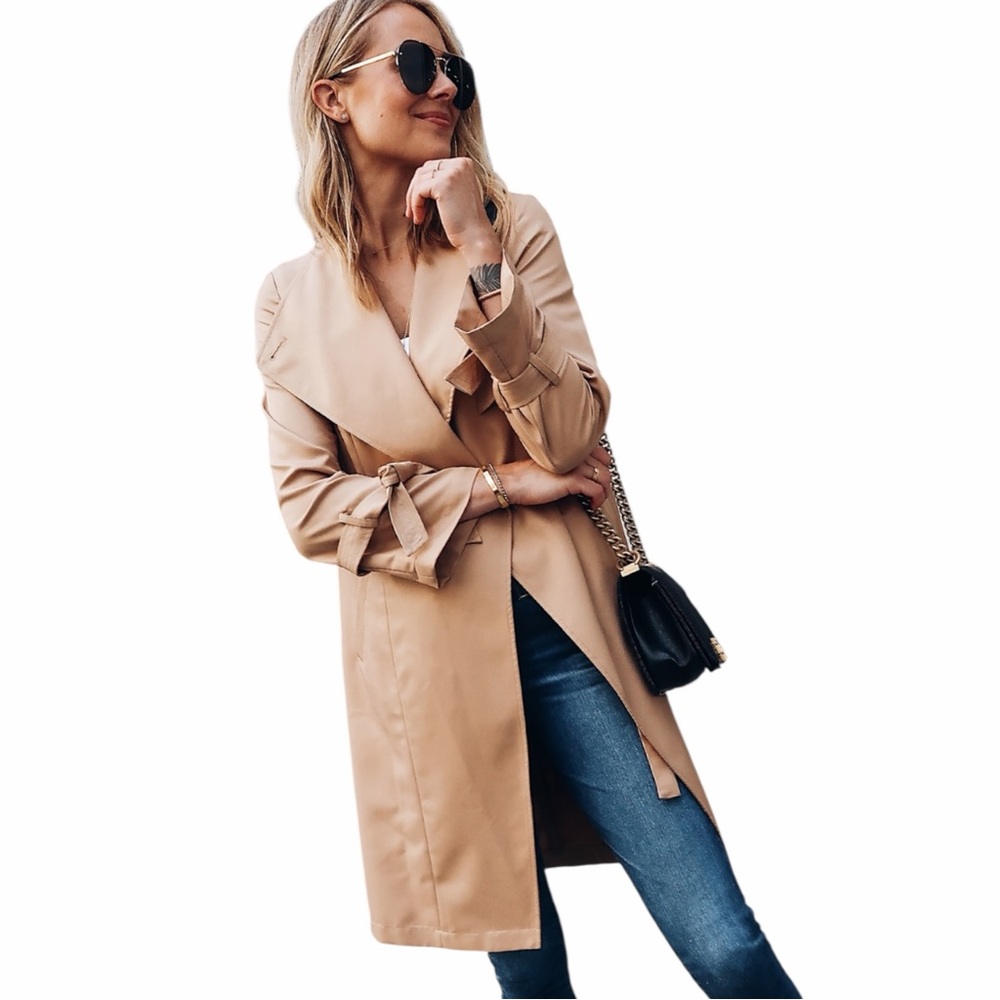 HALOGEN FREYA Lightweight Trench Coat Size XS